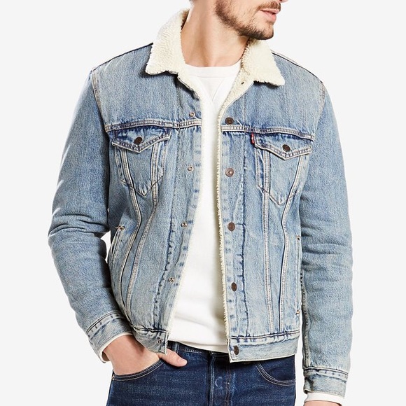 Men's Sherpa Denim Trucker Jacket